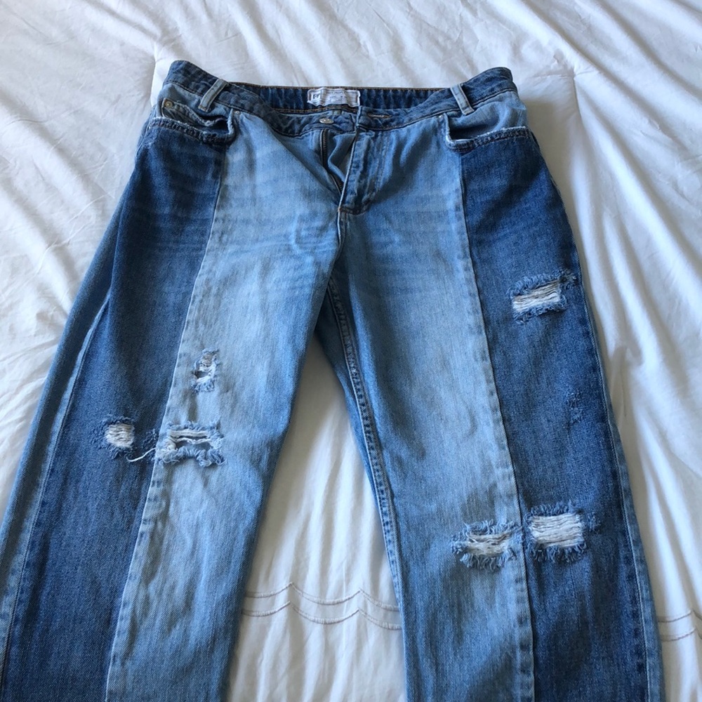 Free People two tone jeans